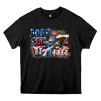 Black Born to be free Heavy Core Tee - CowGirlArtShop