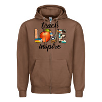 Chestnut teach love inspıre Zipper Hoodie - JahusDesignShop