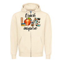Sandshell teach love inspıre Zipper Hoodie - JahusDesignShop