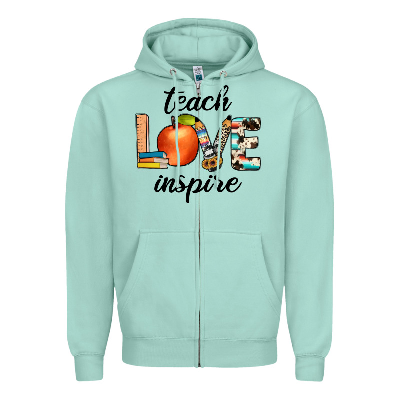 Teach Love Inspıre Zipper Hoodie by JahusDesignShop | Teevron