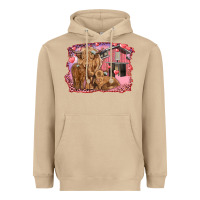 Mushroom valentines day mama cow and baby cows Heavyweight Hoodie - RanaPortraitStore
