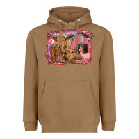 Toasted Coconut valentines day mama cow and baby cows Heavyweight Hoodie - RanaPortraitStore
