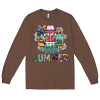 Chestnut Hello Summer Long Sleeve Tee - CowhideDigitalArt