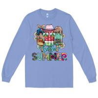 Colony Blue Hello Summer Long Sleeve Tee - CowhideDigitalArt