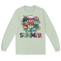 Matcha Hello Summer Long Sleeve Tee - CowhideDigitalArt