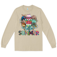 Mushroom Hello Summer Long Sleeve Tee - CowhideDigitalArt