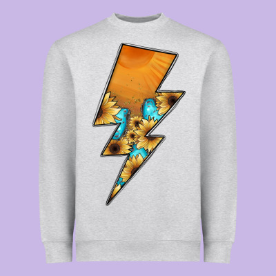 Lightning Bolt Heavyweight Sweatshirt Designed By Jahusdesignshop