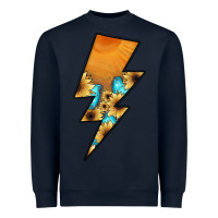 Navy Lightning Bolt Heavyweight Sweatshirt - JahusDesignShop