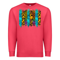 Cardinal turquoise leopard sunflowers colorful Premium Sweatshirt - RanaPortraitStore