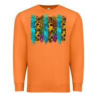 Carrot turquoise leopard sunflowers colorful Premium Sweatshirt - RanaPortraitStore