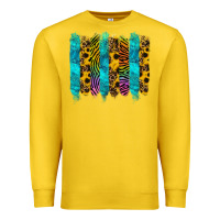 Lemon turquoise leopard sunflowers colorful Premium Sweatshirt - RanaPortraitStore