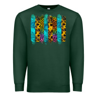 Sports Green turquoise leopard sunflowers colorful Premium Sweatshirt - RanaPortraitStore