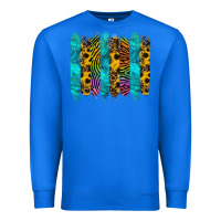 True Royal turquoise leopard sunflowers colorful Premium Sweatshirt - RanaPortraitStore