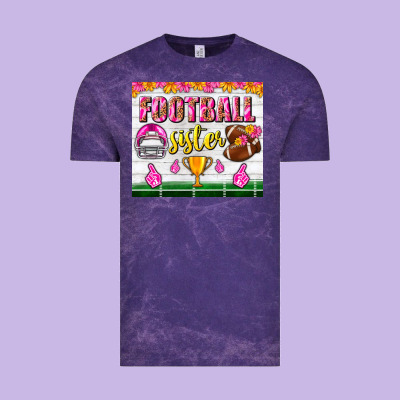 Football Sister Tumbler Vintage Tee Designed By Bundleandbundleshop