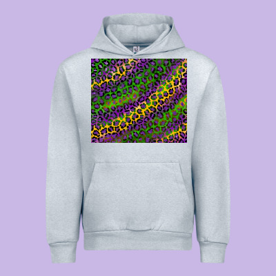 Mardi Gras Leopard Urban Hoodie Designed By Ranaportraitstore
