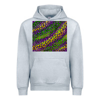 Heather Grey mardi gras leopard Urban Hoodie - RanaPortraitStore
