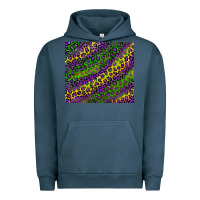 Pigment Midnight Navy mardi gras leopard Urban Hoodie - RanaPortraitStore