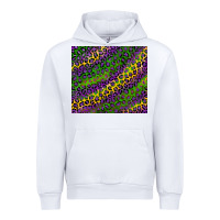 White mardi gras leopard Urban Hoodie - RanaPortraitStore