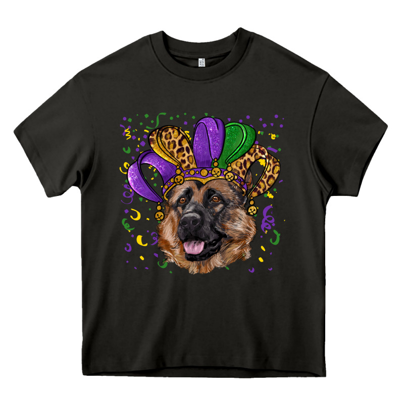 Mardi Gras Hat German Shepherd Heavy Core Tee by RanaPortraitStore | Teevron