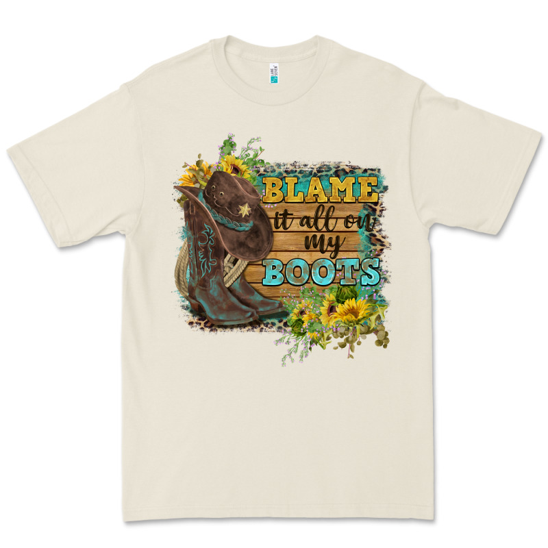 Blame It All On My Boots Premium Tee by FaDigitalArtStudio | Teevron