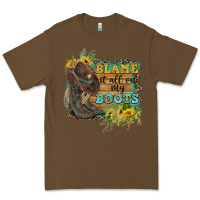 Cacao Blame It All On My Boots Premium Tee - FaDigitalArtStudio
