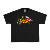 Black Maryland Crab State Pride Flag Urban Heavy Tee - maiPhamDesign