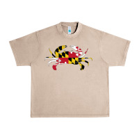 French Oak Maryland Crab State Pride Flag Urban Heavy Tee - maiPhamDesign