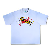 Grape Ice Maryland Crab State Pride Flag Urban Heavy Tee - maiPhamDesign