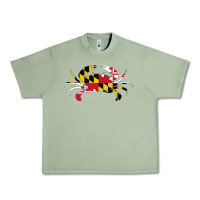 Oil Green Maryland Crab State Pride Flag Urban Heavy Tee - maiPhamDesign