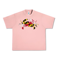 Salmon Maryland Crab State Pride Flag Urban Heavy Tee - maiPhamDesign