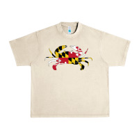 Sandshell Maryland Crab State Pride Flag Urban Heavy Tee - maiPhamDesign
