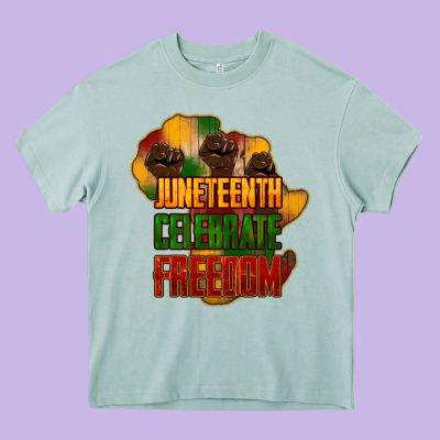Juneteenth Celebrate Freedom Heavy Core Tee Designed By Howdyjamesfarm