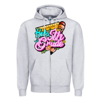Heather Grey hello 5th grade Zipper Hoodie - JahusDesignShop