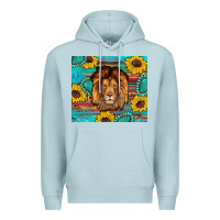 Blue Mist western lion tumbler Premium Hoodie - Artiststas