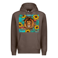 Coffee western lion tumbler Premium Hoodie - Artiststas