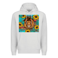 Dove Grey western lion tumbler Premium Hoodie - Artiststas