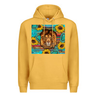 Mustard western lion tumbler Premium Hoodie - Artiststas