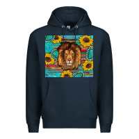 Navy western lion tumbler Premium Hoodie - Artiststas