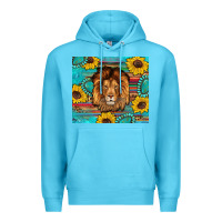 Ocean Blue western lion tumbler Premium Hoodie - Artiststas