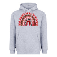 Heather Grey valentines day rainbow Heavyweight Hoodie - RanaPortraitStore