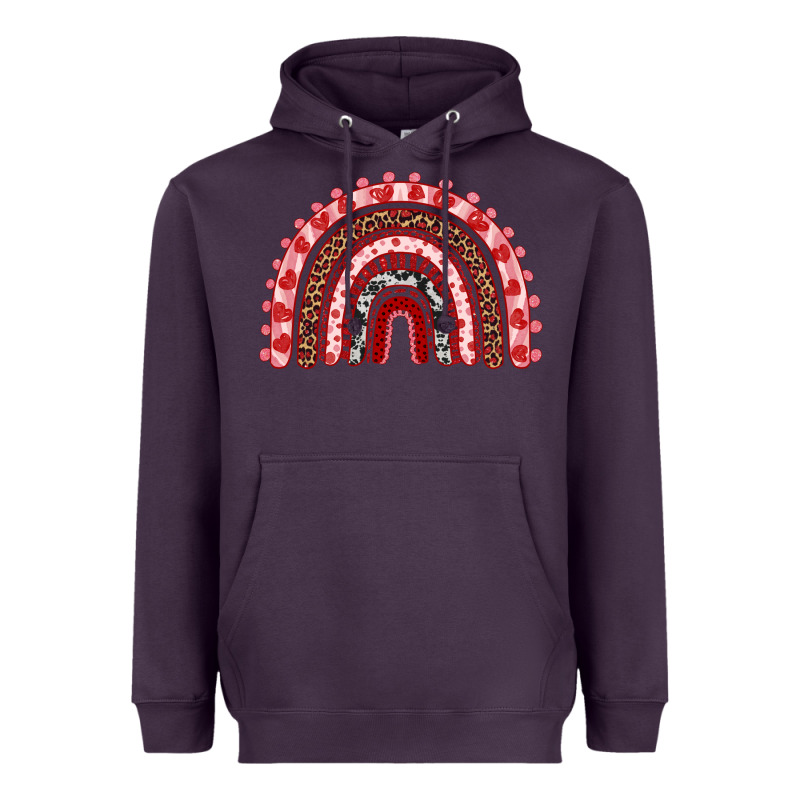 Valentines Day Rainbow Heavyweight Hoodie by RanaPortraitStore | Teevron