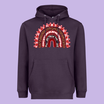 Valentines Day Rainbow Heavyweight Hoodie Designed By Ranaportraitstore