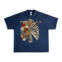 Navy kinda emotionless kinda emotional skeleton chest Urban Heavy Tee - FaDigitalArtStudio