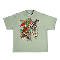 Oil Green kinda emotionless kinda emotional skeleton chest Urban Heavy Tee - FaDigitalArtStudio