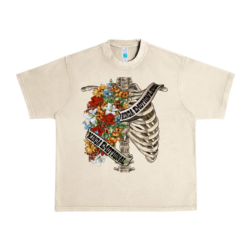 Kinda Emotionless Kinda Emotional Skeleton Chest Urban Heavy Tee by FaDigitalArtStudio | Teevron