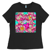 Hairstylist Coffee Cups And Daisy With Leopard Seamless Pattern Bbs Ladies Tee | Teevron