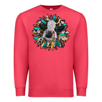 Cardinal baby cow with sunflower Premium Sweatshirt - RanaPortraitStore