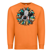 Carrot baby cow with sunflower Premium Sweatshirt - RanaPortraitStore