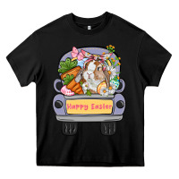 Black Happy Easter bunny truck Easter Day Heavy Core Tee - CowGirlArtShop