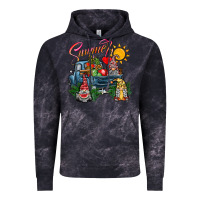 Cloud Black summer gnomes  truck Vintage Hoodie - CowhideDigitalArt
